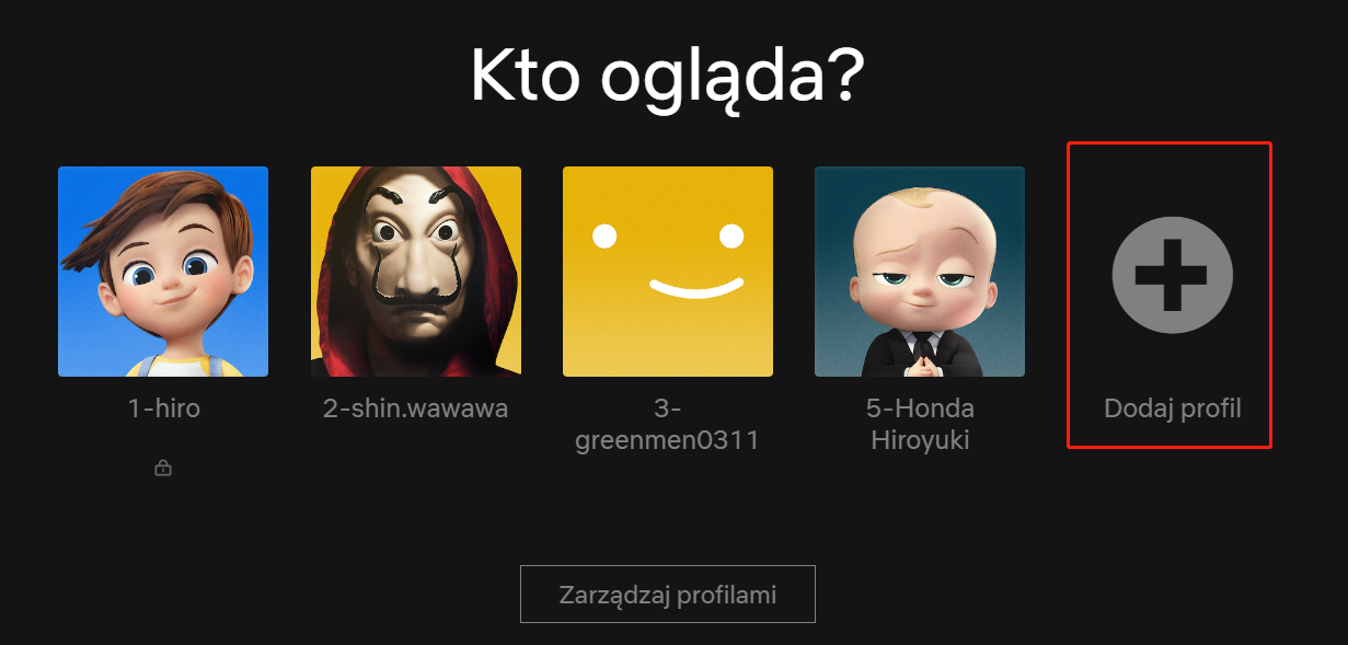 Kroki, jak udostępnić Netflix