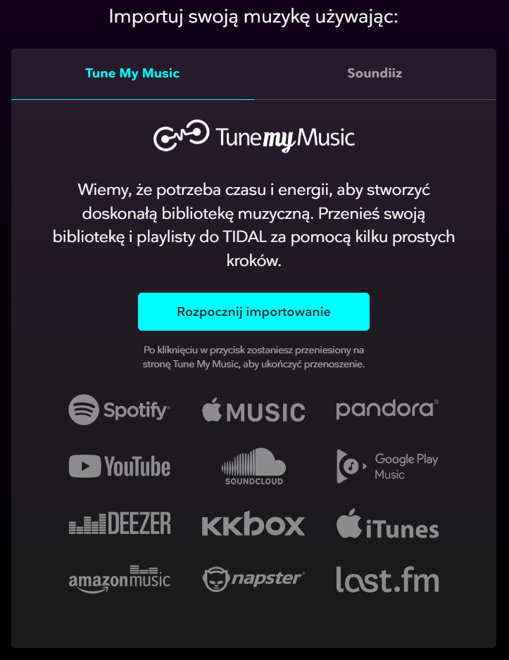 Jak zaimportować playlistę do Tidal