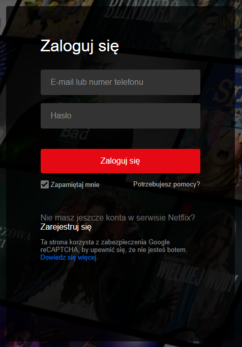 Kroki, jak udostępnić Netflix