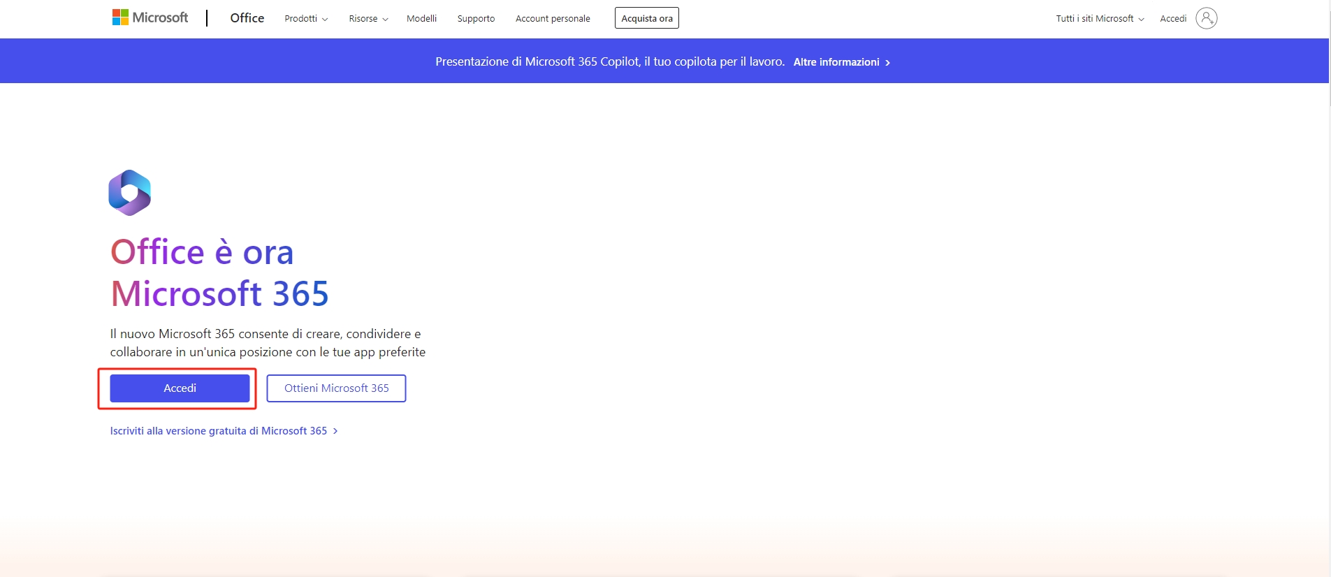 accedi-microsoft-365