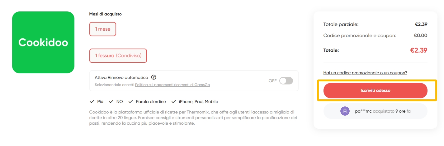acquista-l'abbonamento-cookidoo-condiviso-su-GamsGo